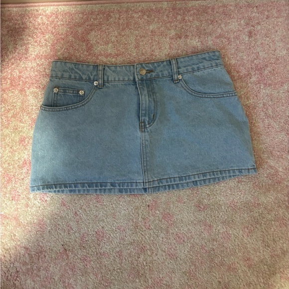 Edikted Light Blue Mini Skirt - Picture 1 of 3